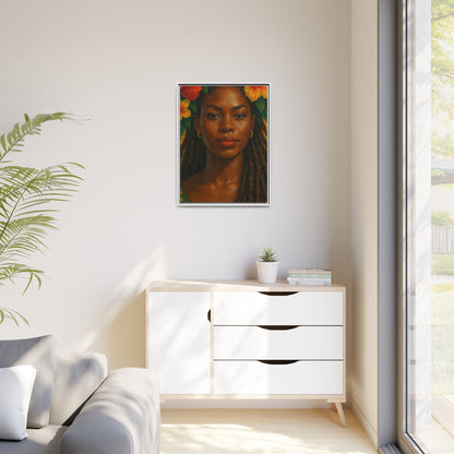 Framed Matte Canvas Print —Pennycooke Girl