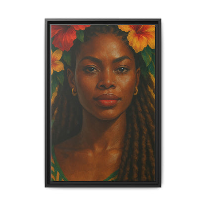 Framed Matte Canvas Print —Pennycooke Girl