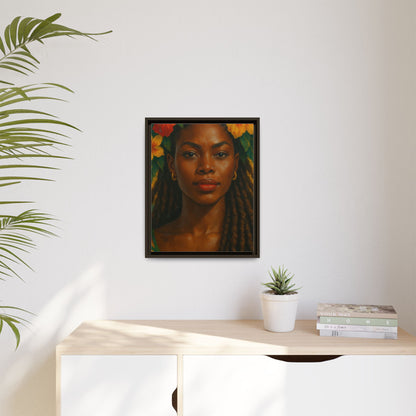 Framed Matte Canvas Print —Pennycooke Girl