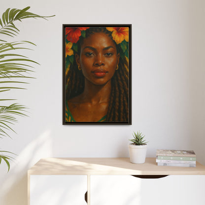 Framed Matte Canvas Print —Pennycooke Girl