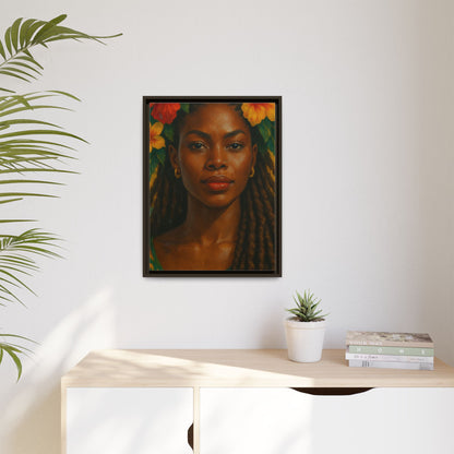 Framed Matte Canvas Print —Pennycooke Girl