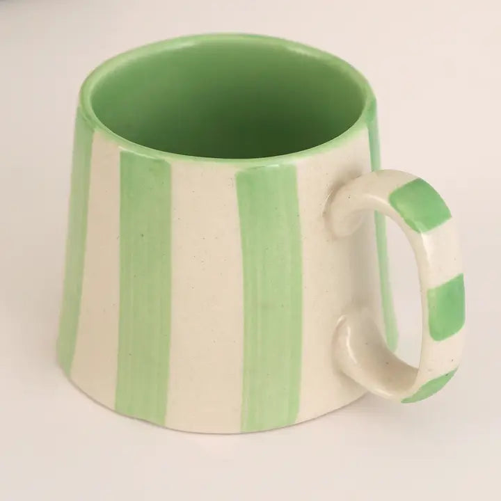 Haggley Gap Ceramic Striped Coffee Cup - DesignsByZuedi