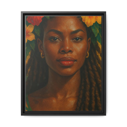 Framed Matte Canvas Print —Pennycooke Girl