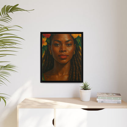 Framed Matte Canvas Print —Pennycooke Girl
