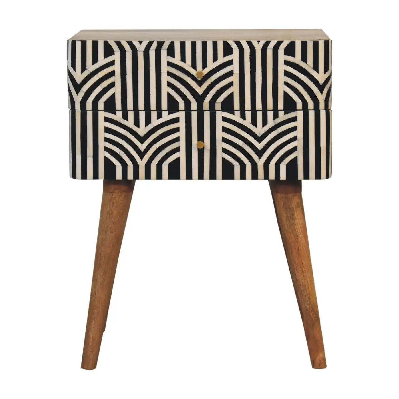 Edessa Bone Inlay Bedside Table/End Table - DesignsByZuedi