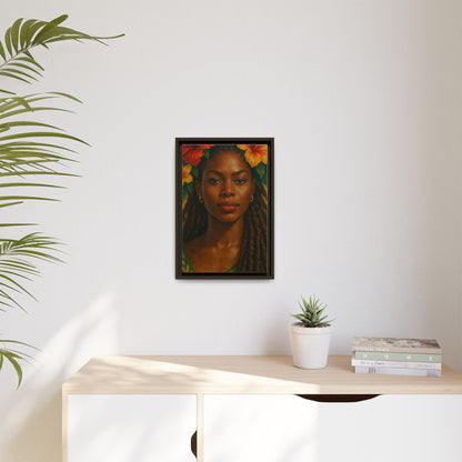 Framed Matte Canvas Print —Pennycooke Girl