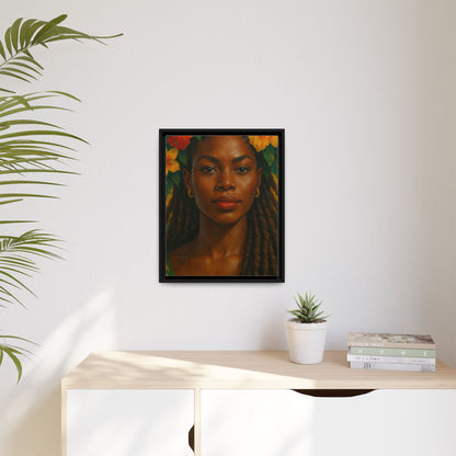 Framed Matte Canvas Print —Pennycooke Girl