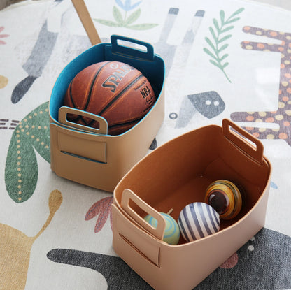 Haddington - Vegan Leather and Felt Storage Basket