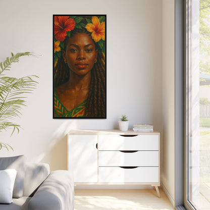 Framed Matte Canvas Print —Pennycooke Girl