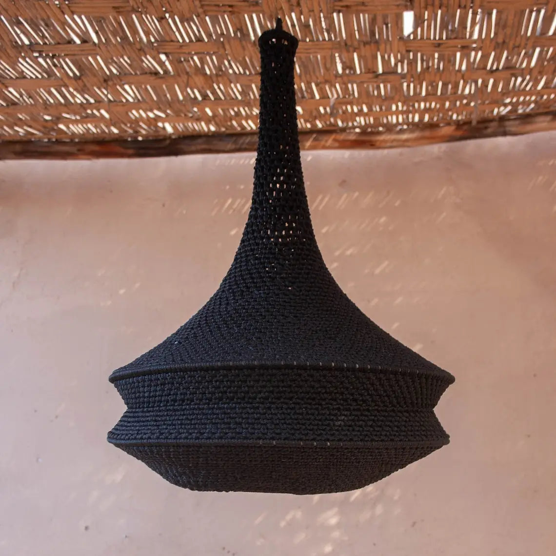 Oracabesa - Modern Crochet Lamp | Boho Light Pendant | Rustic Lampshade