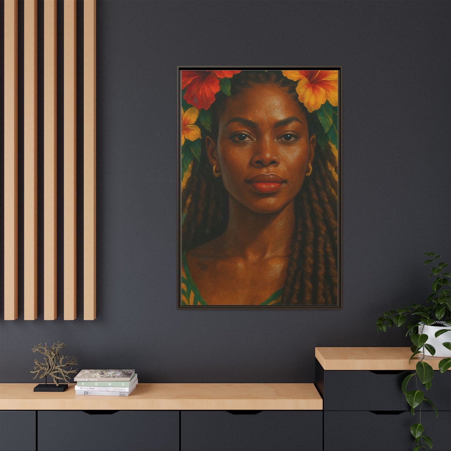 Framed Matte Canvas Print —Pennycooke Girl