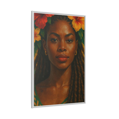 Framed Matte Canvas Print —Pennycooke Girl