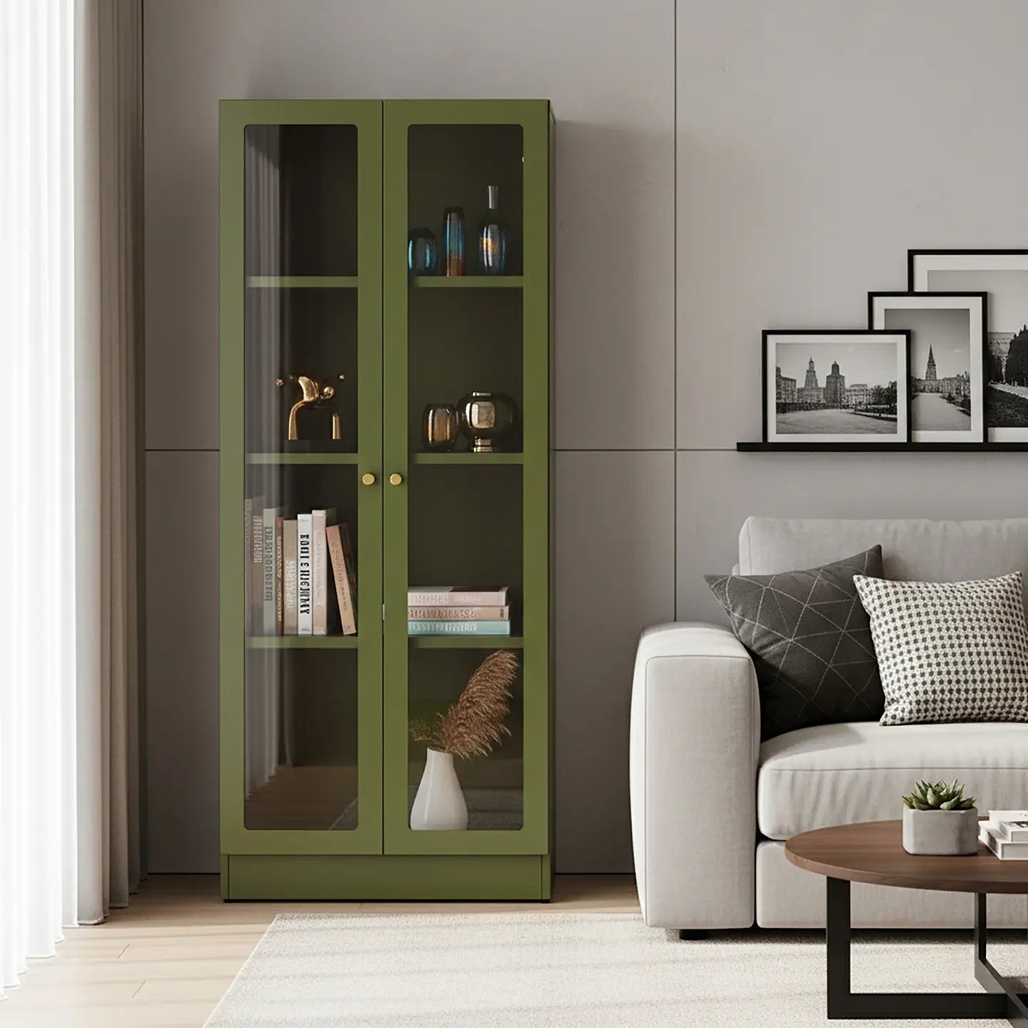 Midgeham - 59-inch French Door Metal Cabinet