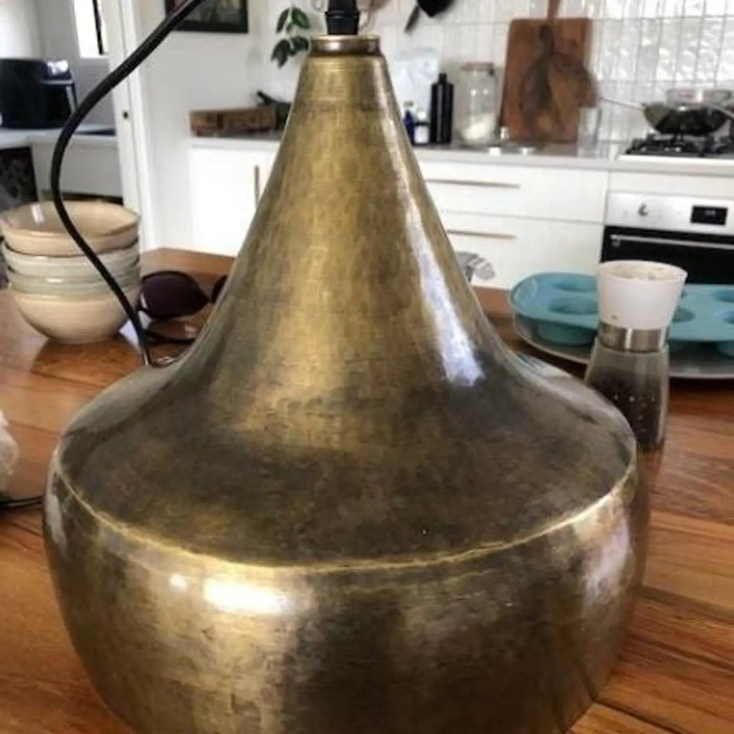 Handmade Hammered Brass Pendant Light