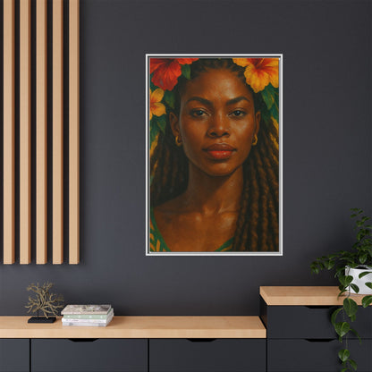 Framed Matte Canvas Print —Pennycooke Girl