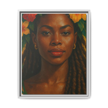 Framed Matte Canvas Print —Pennycooke Girl