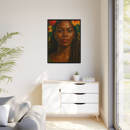 Framed Matte Canvas Print —Pennycooke Girl