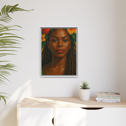 Framed Matte Canvas Print —Pennycooke Girl
