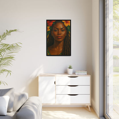 Framed Matte Canvas Print —Pennycooke Girl