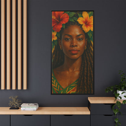 Framed Matte Canvas Print —Pennycooke Girl