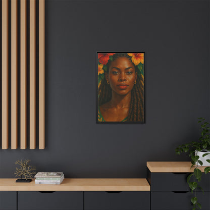 Framed Matte Canvas Print —Pennycooke Girl