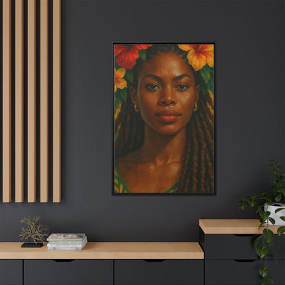 Framed Matte Canvas Print —Pennycooke Girl