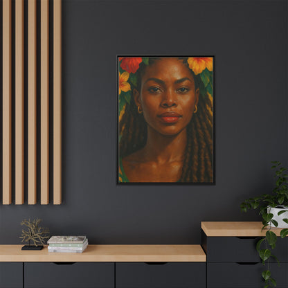 Framed Matte Canvas Print —Pennycooke Girl