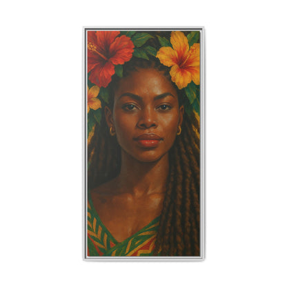 Framed Matte Canvas Print —Pennycooke Girl