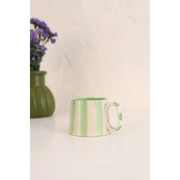 Haggley Gap Ceramic Striped Coffee Cup