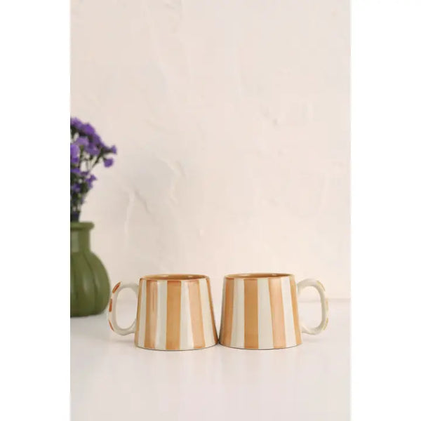 Haggley Gap Ceramic Striped Coffee Cup