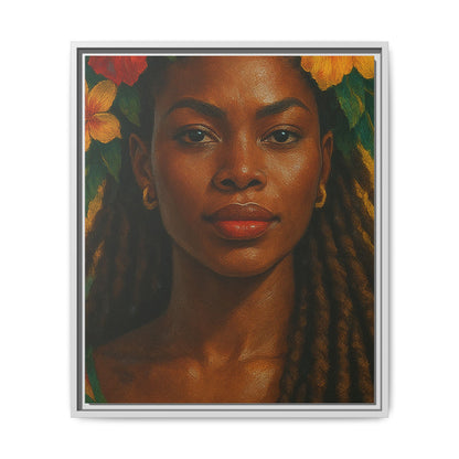 Framed Matte Canvas Print —Pennycooke Girl