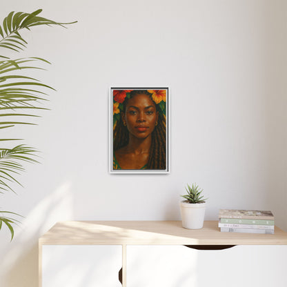 Framed Matte Canvas Print —Pennycooke Girl