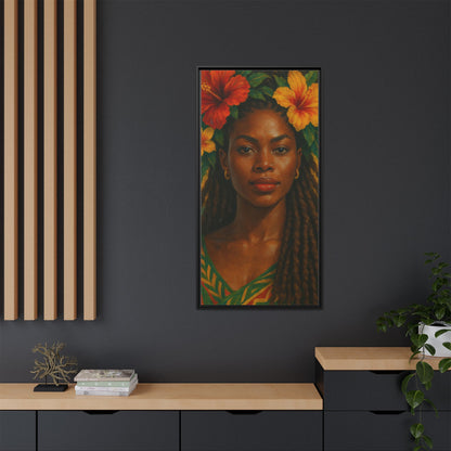 Framed Matte Canvas Print —Pennycooke Girl