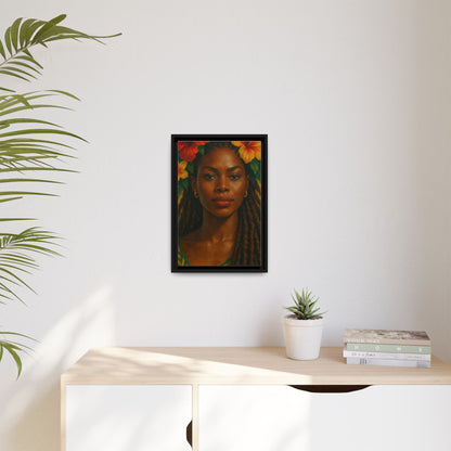 Framed Matte Canvas Print —Pennycooke Girl