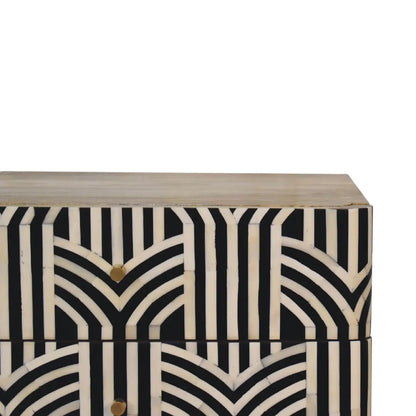 Edessa Bone Inlay Bedside Table/End Table - DesignsByZuedi