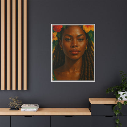 Framed Matte Canvas Print —Pennycooke Girl