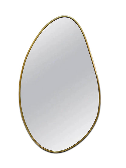 Hazel Grove - Asymmetrical Brass Mirror - Irregular Brass Frame Mirror