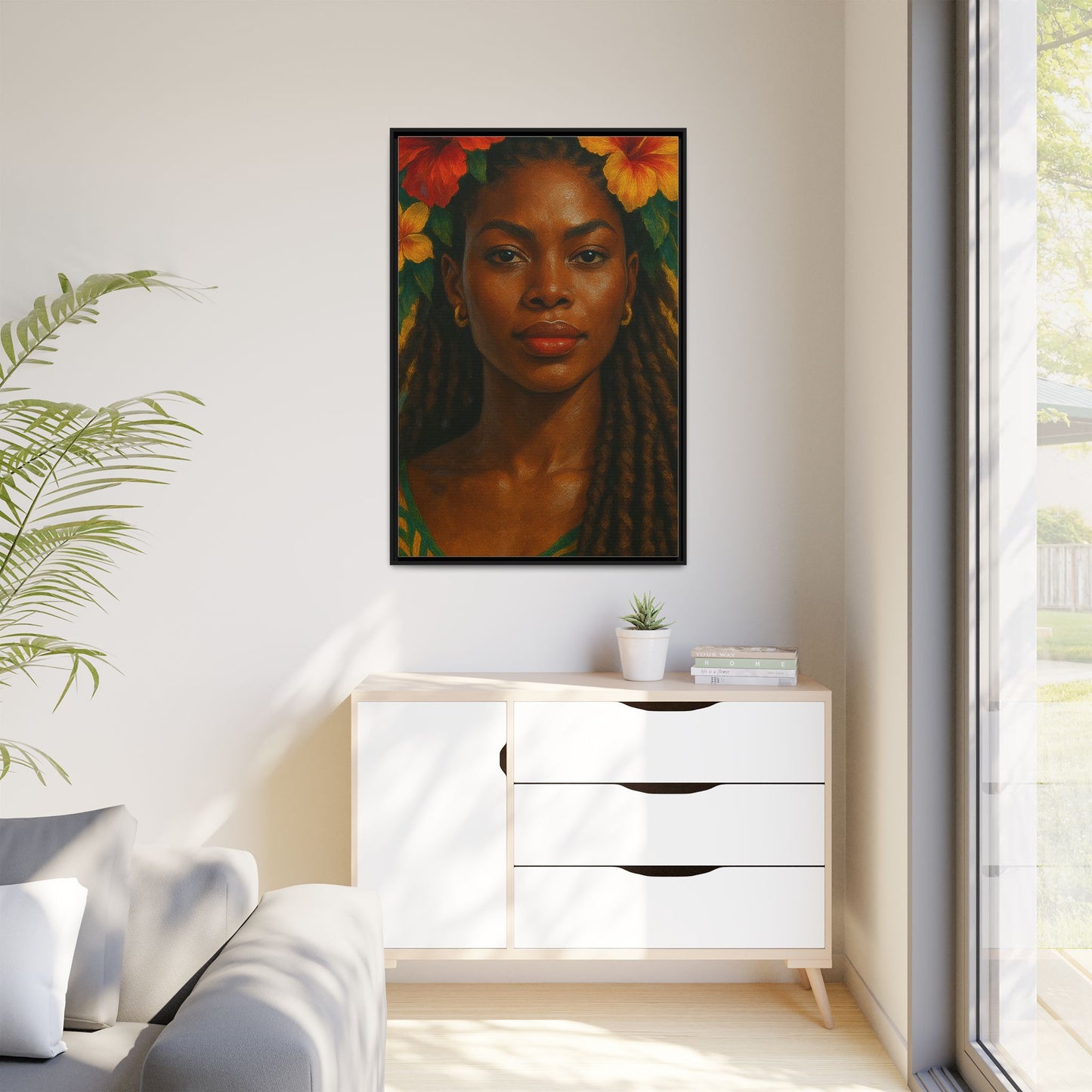 Framed Matte Canvas Print —Pennycooke Girl