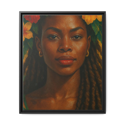 Framed Matte Canvas Print —Pennycooke Girl