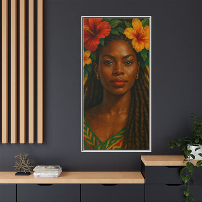 Framed Matte Canvas Print —Pennycooke Girl