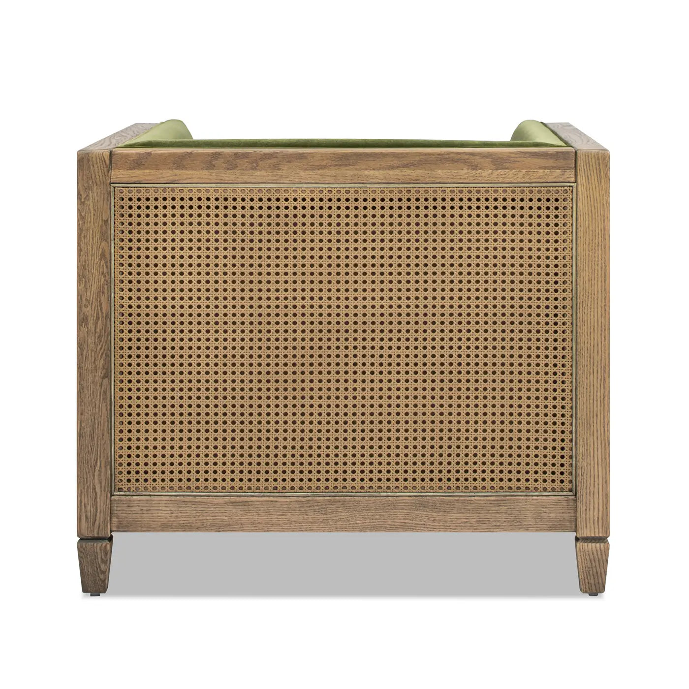 Georgia Cane Rattan Tuxedo Armchair