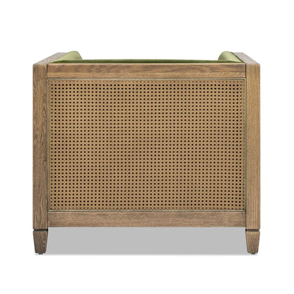 Georgia Cane Rattan Tuxedo Armchair