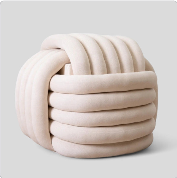 Ratcliff Park-Knotted Pouf Large - Natural