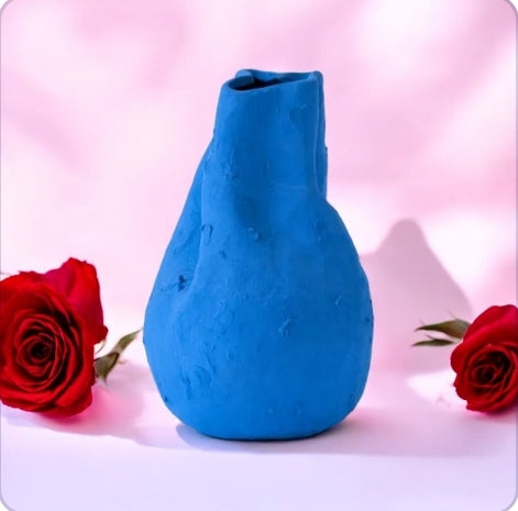 Alexis Matte Blue Vase