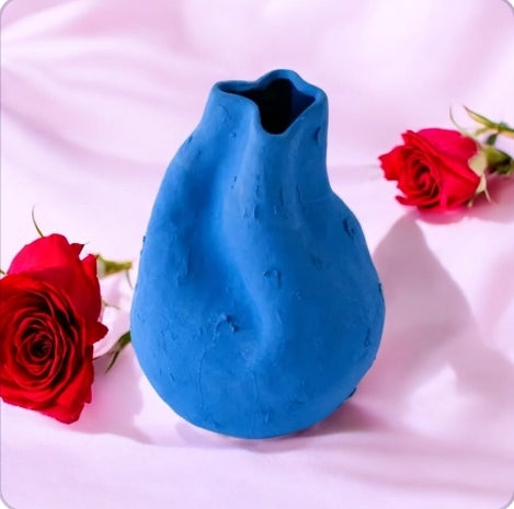 Alexis Matte Blue Vase