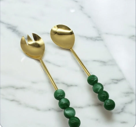 Lancaster - Set of Two Hyaline Bubble Salad Servers
