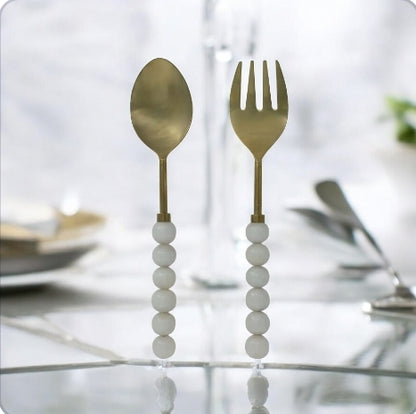 Lancaster - Set of Two Hyaline Bubble Salad Servers