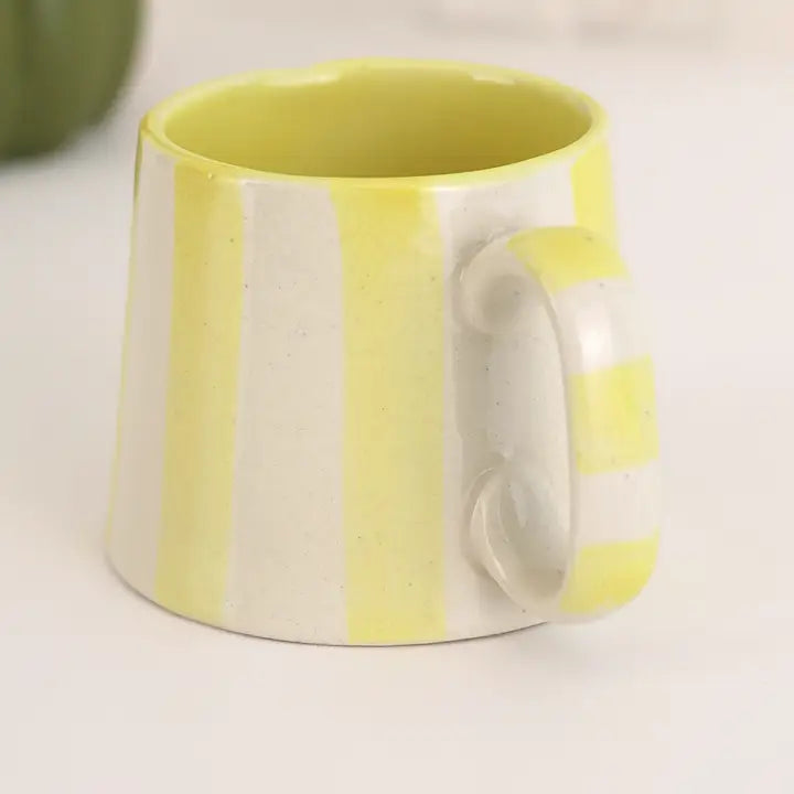 Haggley Gap Ceramic Striped Coffee Cup - DesignsByZuedi