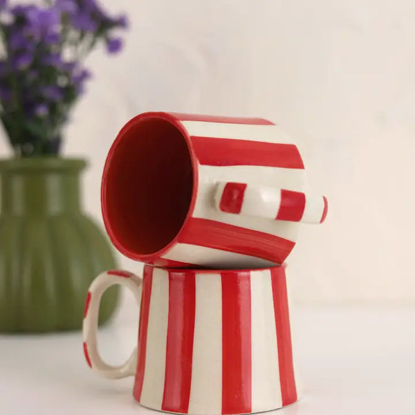 Haggley Gap Ceramic Striped Coffee Cup