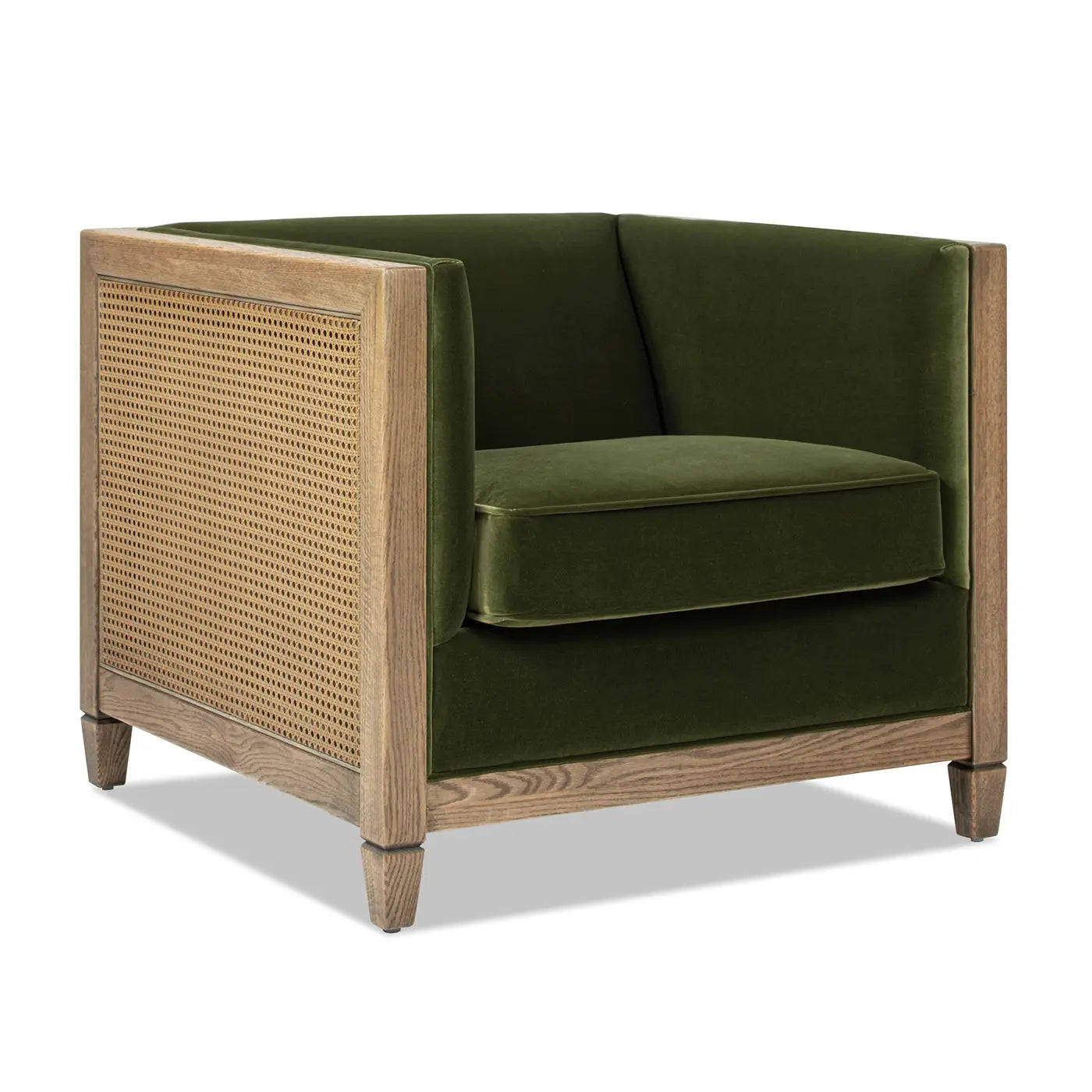 Georgia Cane Rattan Tuxedo Armchair